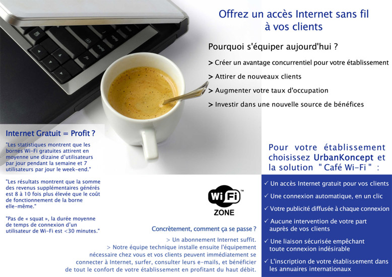 Cafe Wifi - L'internet sans fil dans votre &eacute;tablissement
