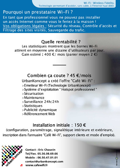 Cafe Wifi - L'internet sans fil dans votre &eacute;tablissement